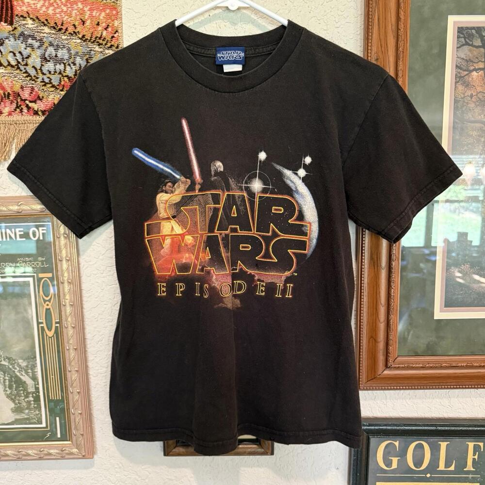 Vintage 2002 RARE Star Wars Episode II Attackโ of the Clones Shirt Kids Medium